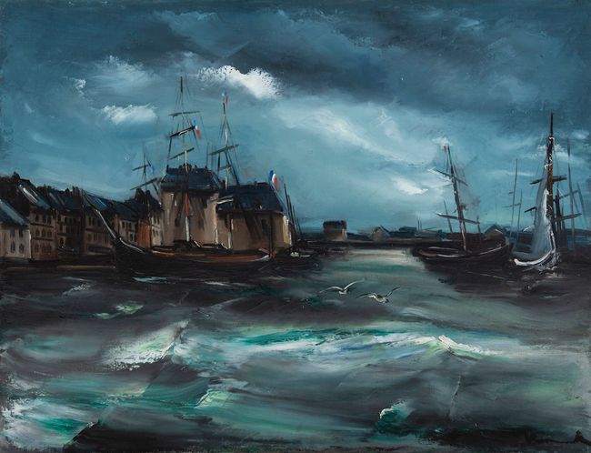 le Port de Honfleur by Maurice De Vlaminck contemporary artwork