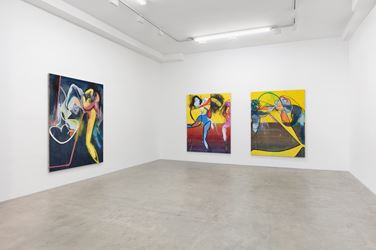 Exhibition view: Daniel Richter, punser die zukunft, GRIMM, New York (12 November 2019–4 January 2020). Courtesy GRIMM.