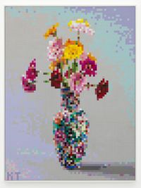 8 Bit Still Life by Keith Tyson contemporary artwork painting