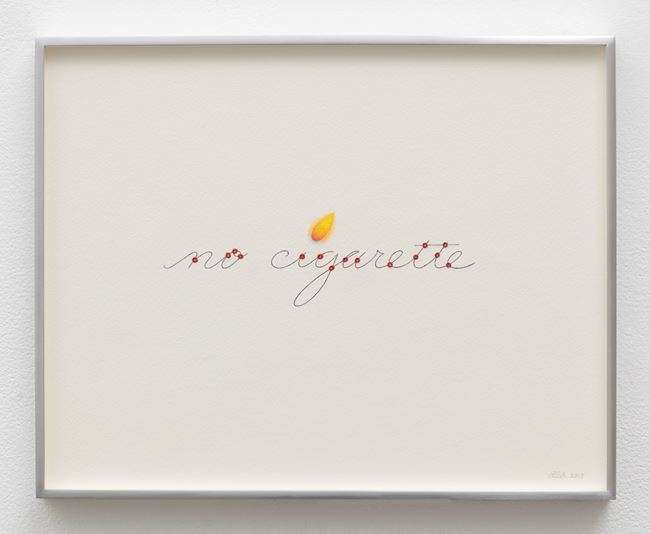no cigarette (flame) by Linda Stark contemporary artwork