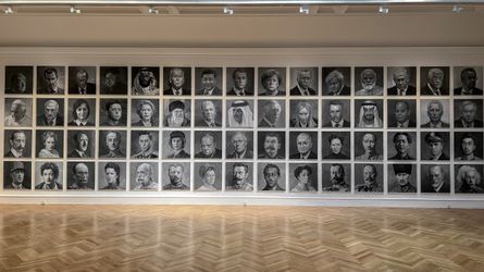 Yan Pei-Ming, 'Game of Power' series (2017–ongoing). Exhibition view: Portraits, Francisco Carolinum Linz, Austria (24 May 2023–28 January 2024). Courtesy Francisco Carolinum Linz.Image from:Yan Pei-Ming: A Witness to HistoryRead FeatureFollow ArtistEnquire