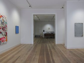Exhibition view: Group exhibition, Joseph Marioni, Michael Toenges, Peter Tollens: Three Painters, Galerie Albrecht, Berlin (31 July–25 September 2021). Courtesy Galerie Albrecht. 