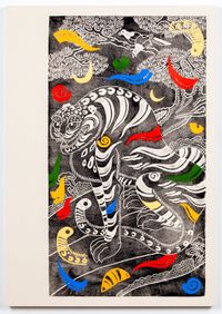 Spirals and Stripes by Kour Pour contemporary artwork works on paper, print