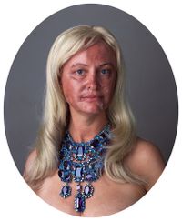 Self-portrait / Portrait with Face Peel by Yvonne Todd & Liz Maw contemporary artwork photography, moving image