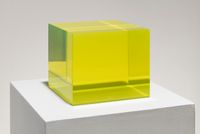 2-12-18 (Flo Yellow Box) by Peter Alexander contemporary artwork sculpture