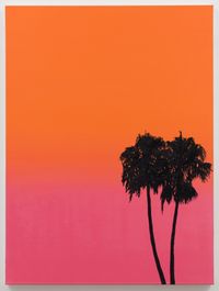 Palms at Deep Sunset by Alec Egan contemporary artwork painting