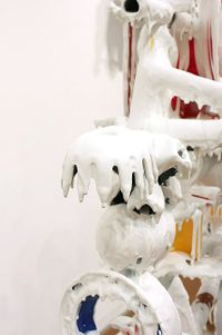 White Discharge (Built-up Objects #16) (detail) by Teppei Kaneuji contemporary artwork sculpture