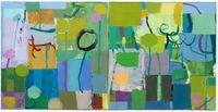 Arbor (Diptych) by Bill Scott contemporary artwork painting, works on paper