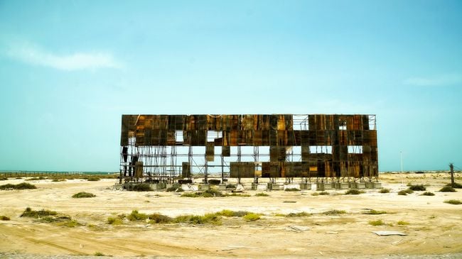 E11: Billboard ruin by Janet Bellotto contemporary artwork