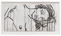 Drawing for Sculpture 7 by Ghada Amer contemporary artwork painting, works on paper, drawing