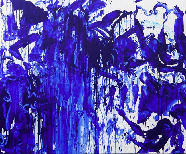 Double Fly Klein Blue 4 by Double Fly Art Center contemporary artwork