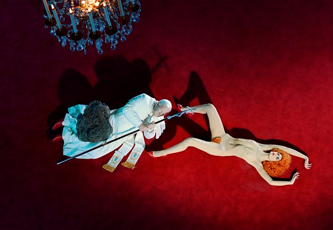 The Ninth Hour (after Cattelan) by Miles Aldridge contemporary artwork