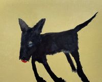 Black Dog #2 by Sally Bourke contemporary artwork painting
