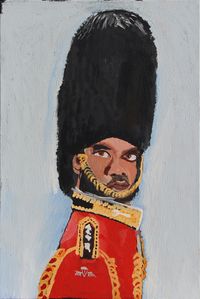 The Royal Tour (Self Portrait 1) by Vincent Namatjira contemporary artwork painting, works on paper
