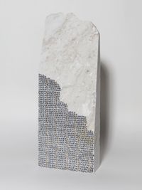 Marmo verticale [Vertical marble] by Greta Schödl contemporary artwork sculpture
