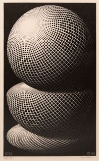 Three Spheres I by M.C. Escher contemporary artwork print