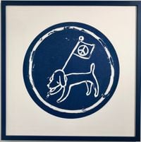Peace Dog (Blue) by Yoshitomo Nara contemporary artwork print