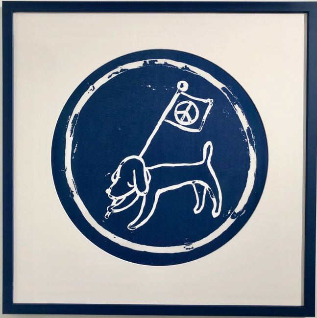 Peace Dog (Blue) by Yoshitomo Nara contemporary artwork