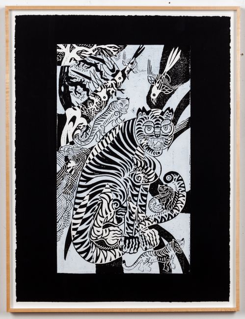 Tsugigami Tiger by Kour Pour contemporary artwork