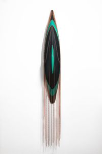 Black, Green and Copper by LR Vandy contemporary artwork sculpture