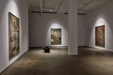 Installation view of Julian Charrière: Buried Sunshine at Sean Kelly, New York, January 12 – March 2, 2024, Photography: Jason Wyche, Courtesy: Sean Kelly