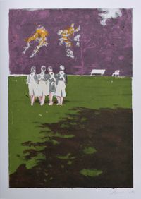 Schwestern im Park by Helena Parada Kim contemporary artwork print
