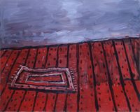 Rug on Floor by Philip Guston contemporary artwork painting