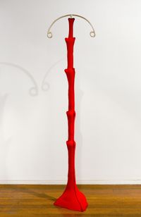 Anamorph crimson by Caroline Rothwell contemporary artwork sculpture