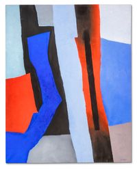 Rot-Schwarz-Blau vertikal by Fritz Winter contemporary artwork painting