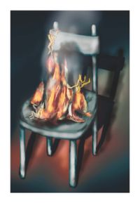 The hot seat by Louisa Gagliardi contemporary artwork painting