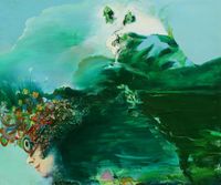 Green indulgence by Zhonghao Chen contemporary artwork painting