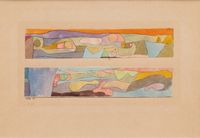 Zwei kleine Aquarelle by Paul Klee contemporary artwork works on paper, drawing
