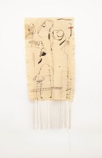 Midday With Crippled Cactus by Frances Van Hasselt contemporary artwork textile
