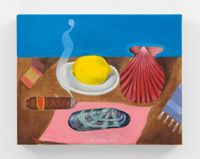Shells, Lemon, Cigar, Matches by Michael Hilsman contemporary artwork painting, works on paper