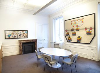 Exhibition view: David Hockney, New Photographic Drawings, Galerie Lelong & Co., 13 Rue de Téhéran, Paris (24 January–9 March 2019). Courtesy Galerie Lelong & Co., Paris.