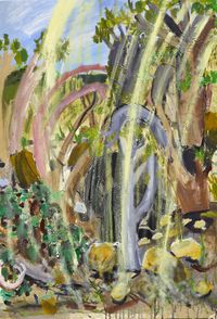 Gamma shower at fig tree entrance to cave 2 by Andy Pye contemporary artwork painting, works on paper