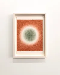 Circular glow (sepia-green) by Ignacio Uriarte contemporary artwork works on paper, drawing