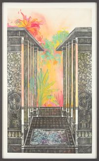  he gazed into the watery glass by Andreas Werner contemporary artwork works on paper, drawing