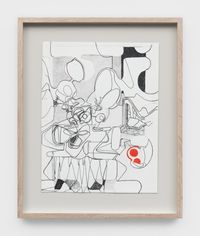 Untitled Puzzle Drawing (Frogs 6) by Michael Williams contemporary artwork works on paper