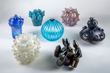 Monira Al Qadiri, Amorphous Solid Ghost (2017). Seven hand-blown glass sculptures. Courtesy the artist. Photo: Francesco Allegretto.Image from:Monira Al Qadiri Dives Deep Into OilRead ConversationFollow ArtistEnquire