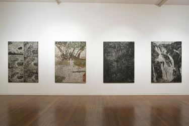Daniel Boyd, Far North 2016, Exhibition view, Roslyn Oxley9 Gallery, Sydney. Courtesy Roslyn Oxley9 Gallery, Sydney.