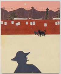 Shadow and Dog by Francisco Rodríguez contemporary artwork painting, works on paper
