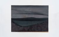 Untitled [View of Dark Water, Hill and Sky] by Frank Walter contemporary artwork painting, works on paper