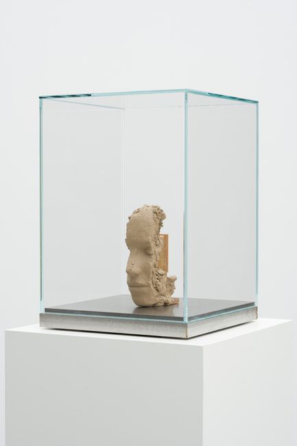 Unfired Clay Head by Mark Manders contemporary artwork