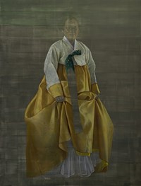 Chong-Za, grey to yellow by Helena Parada Kim contemporary artwork painting