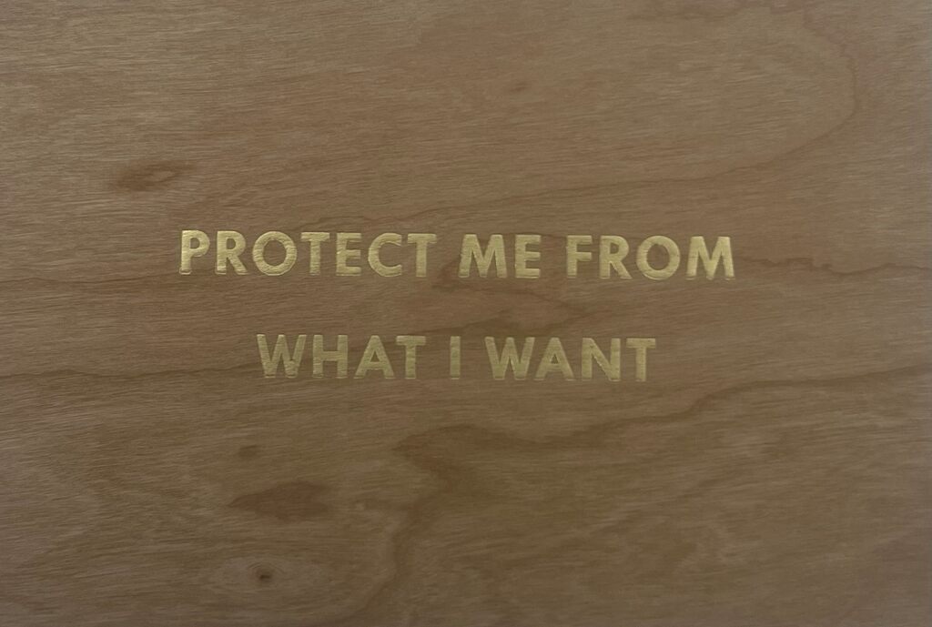 Protect Me From What I Want - gold (Truism series), 2000 by Jenny