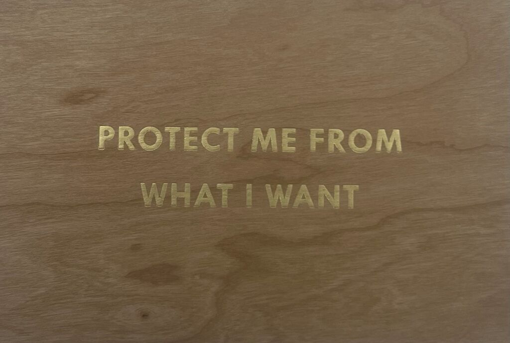 Protect Me From What I Want - gold (Truism series), 2000 by Jenny