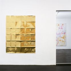 Exhibition view: Jutta Koether, Extremes Europa, Galerie Buchholz, Cologne (16 August–14 September 2002). Courtesy Galerie Buchholz.