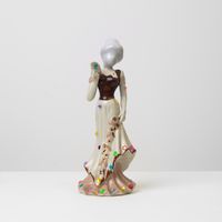 Woman with Embellished Dress by Eric Bainbridge contemporary artwork sculpture