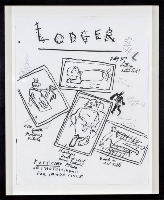 Drawing for David Bowie "Lodger" LP 3 by Derek Boshier contemporary artwork